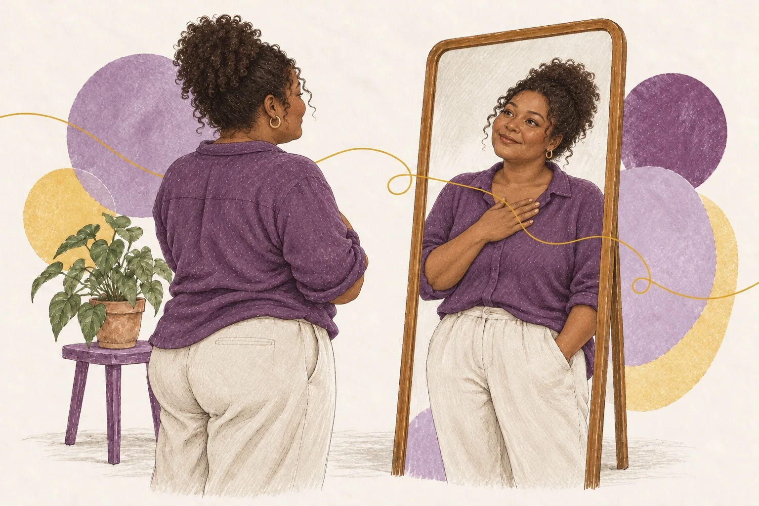 Illustration — Image corporelle féminine et estime de soi